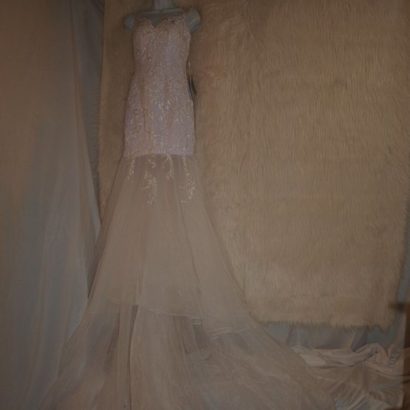 Babyline Dress Dresses & Skirts - White WEDDING GOWN With Long Embellished Train NEW BY BABYLINE DRESS